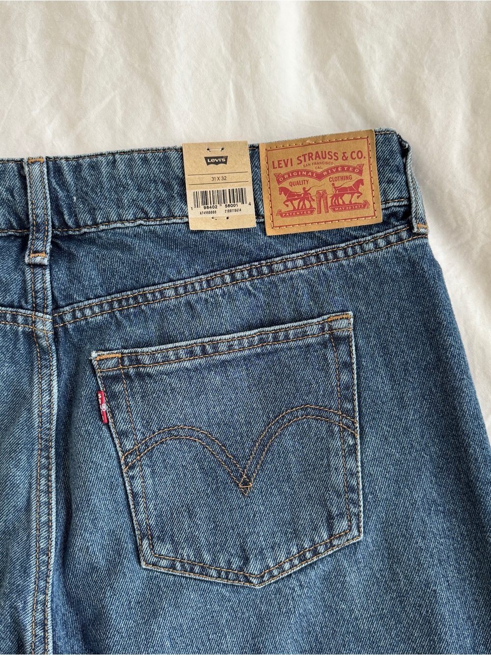 Levi’s Women’s Superlow Loose Wide Leg Blue Denim Jeans 31 - Picture 5 of 9